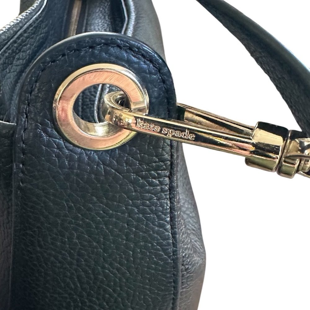 Kate Spade Black Pebbled Leather Shoulder Bag NWOT Quiet Luxury Hobo - Picture 10 of 17
